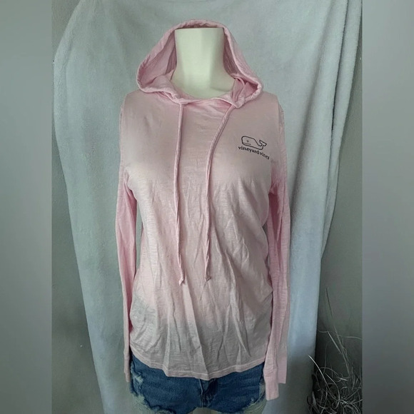 Vineyard Vines Women's Light Pink Long Sleeve Pullover Hooded Sweatshirt Size XX - Picture 1 of 5